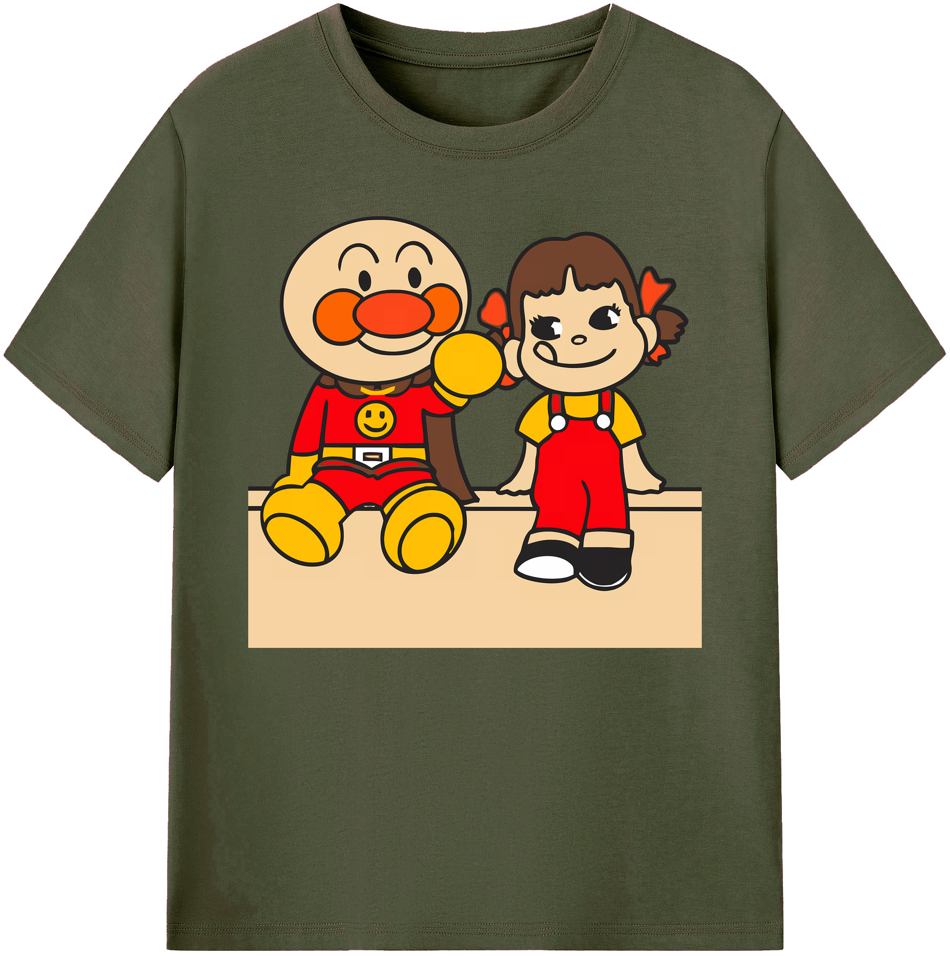 （画像用） アンパンマン Anpanman 綿100％ メンズ半袖Tシャツ｜肌触りやわらか＆通気性